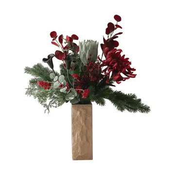Wild winter kunstboeket - Protea, spinchrysant, calla, eucalyptus, 84 cm - Botané