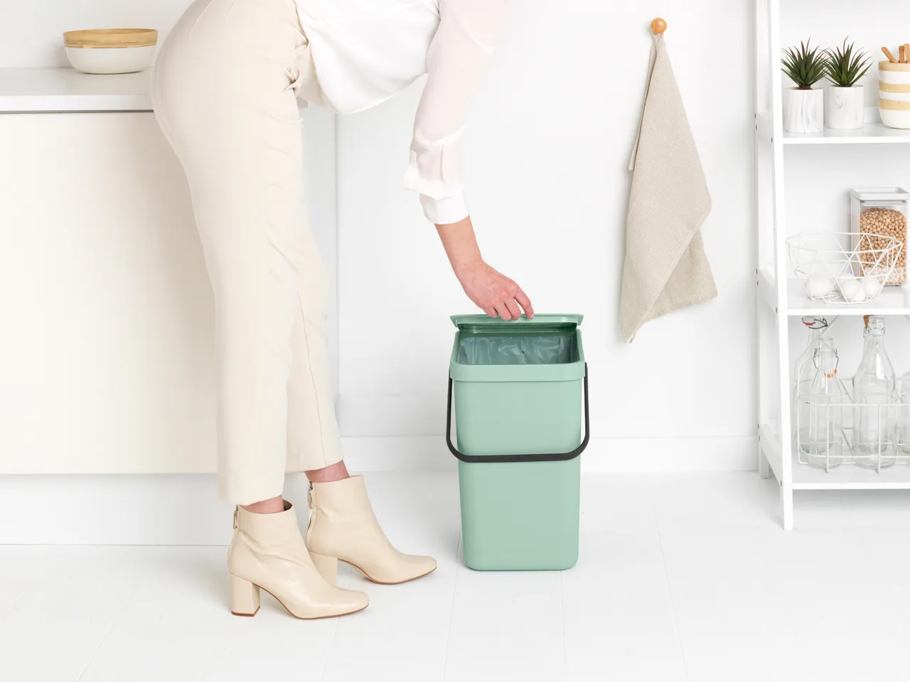 Afvalbak Sort & Go 25 L, Jade Green Brabantia