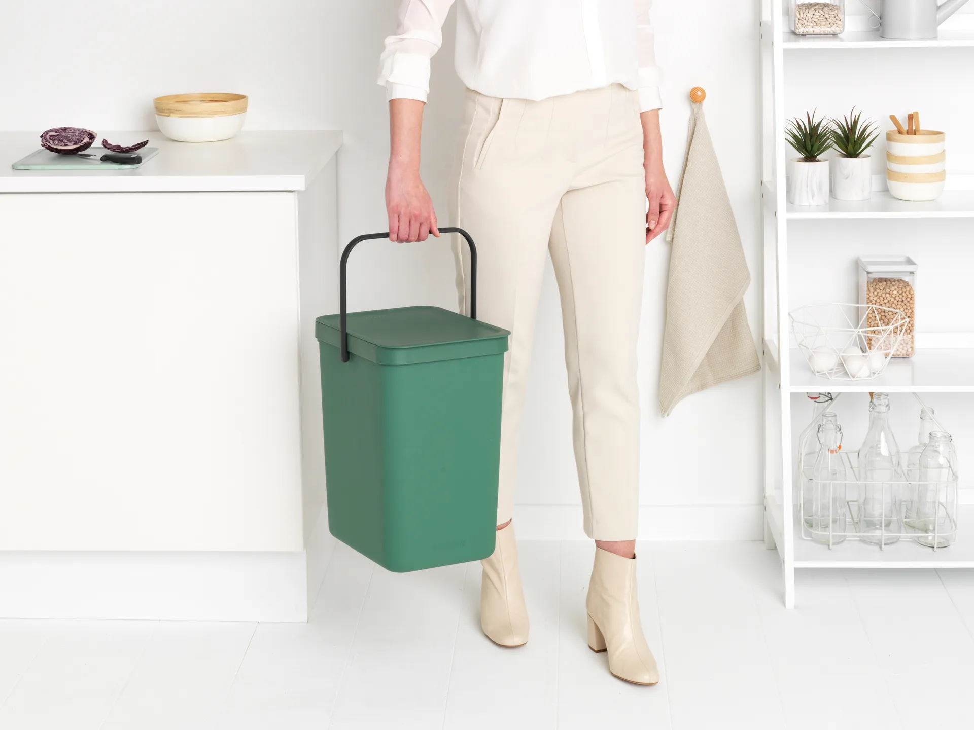 Afvalemmer Sort & Go 25L, Fir Green Brabantia