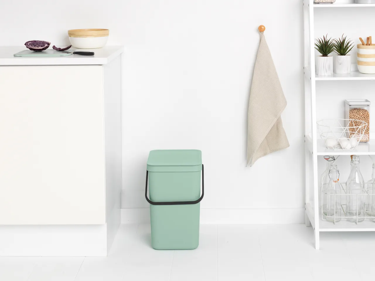 Afvalemmer Sort & Go 25L, Jade Green Brabantia