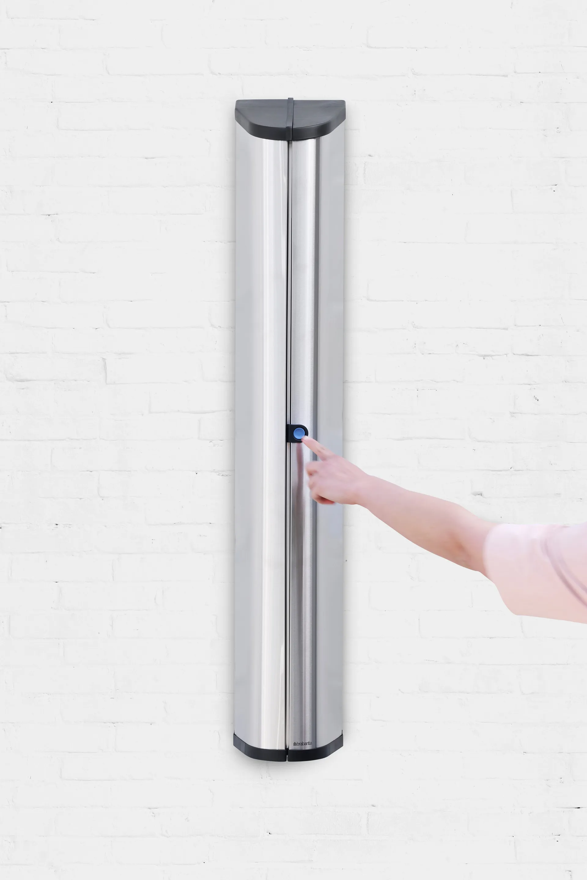 Beschermbox/kapsel voor WallFix droogmolen, Geborsteld staal Brabantia