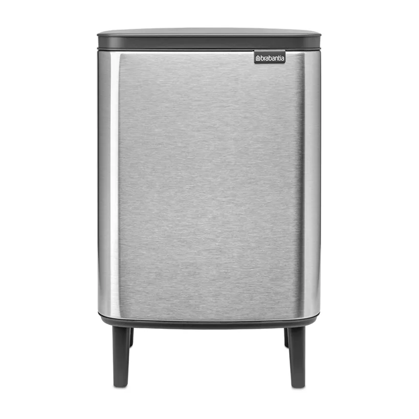 Bo afvalbak hoog 12 L, Matgeborsteld staal Brabantia