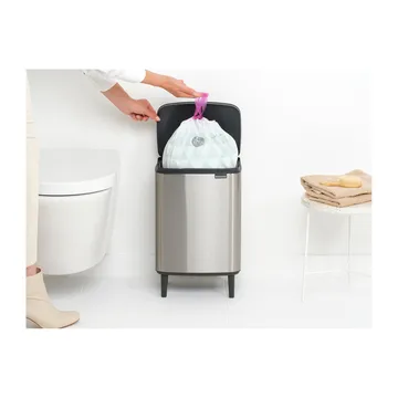 Bo afvalbak hoog 12 L - Matgeborsteld staal - Brabantia