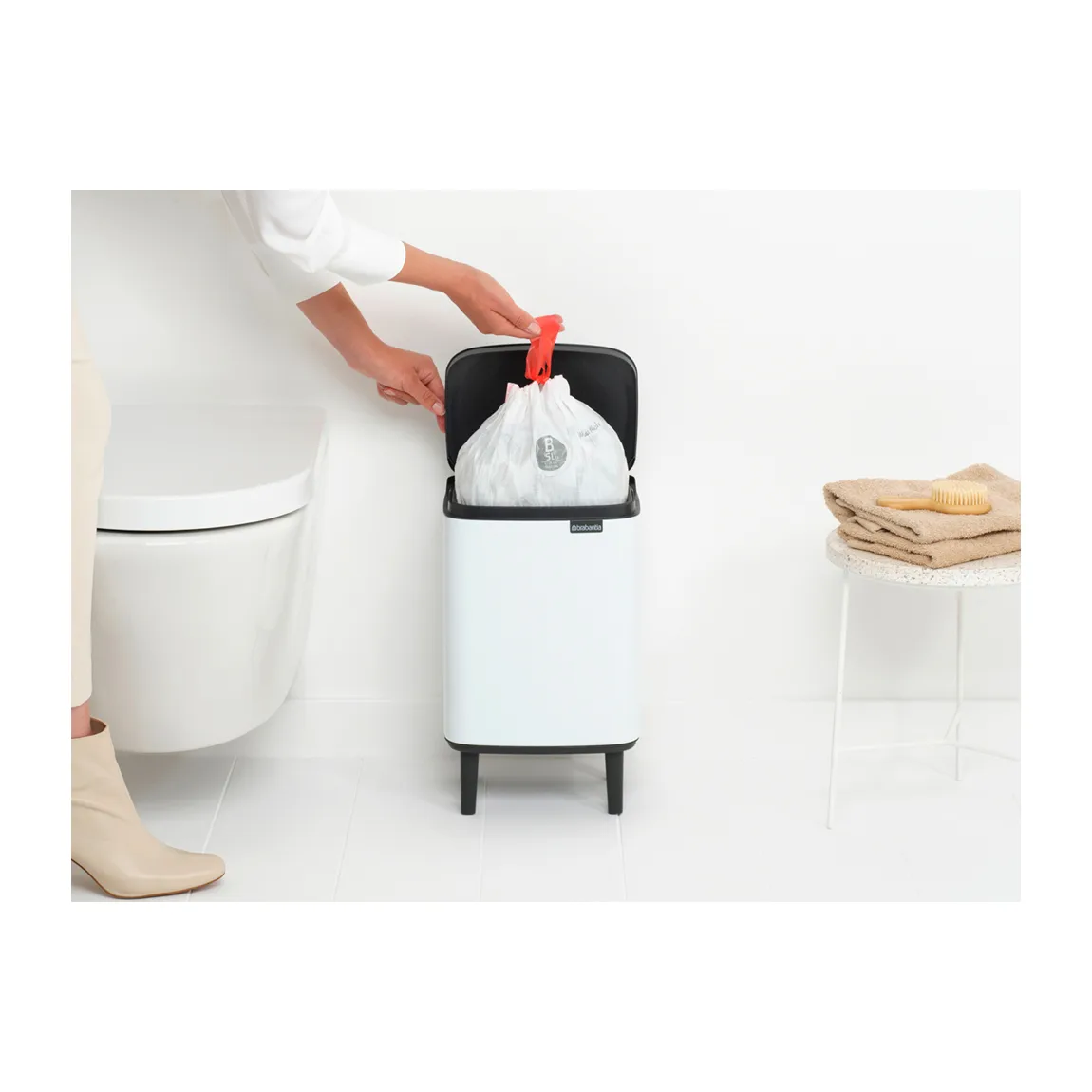 Bo afvalbak hoog 7 L, Wit Brabantia