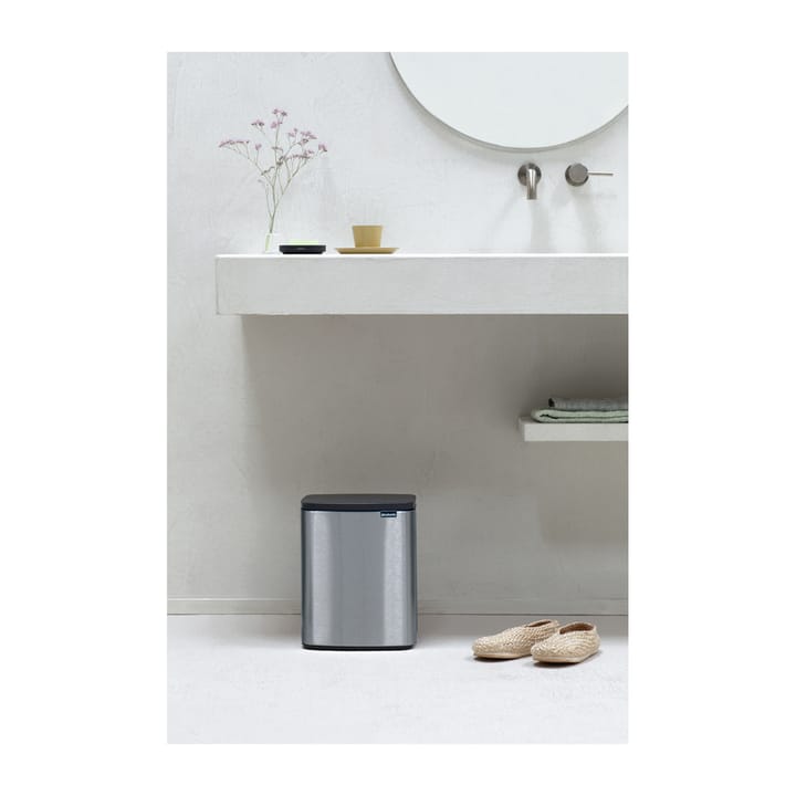 Bo afvalemmer 12 l, Matgeborsteld staal Brabantia