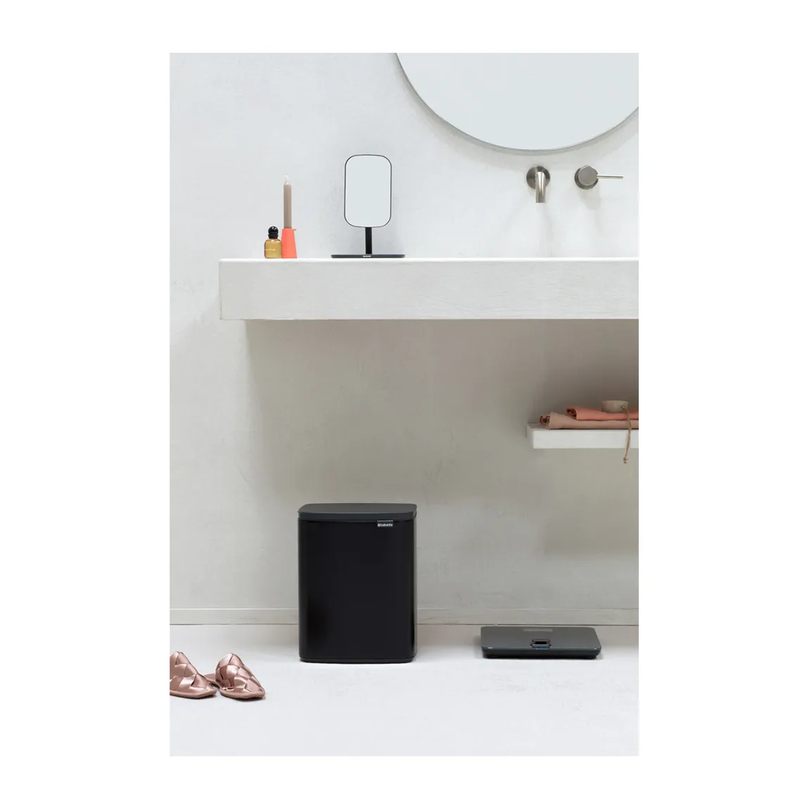 Bo afvalemmer 12 l, Matte black Brabantia