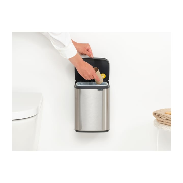 Bo afvalemmer 4 l, Matgeborsteld staal Brabantia