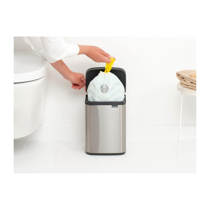 Bo afvalemmer 4 l, Matgeborsteld staal Brabantia
