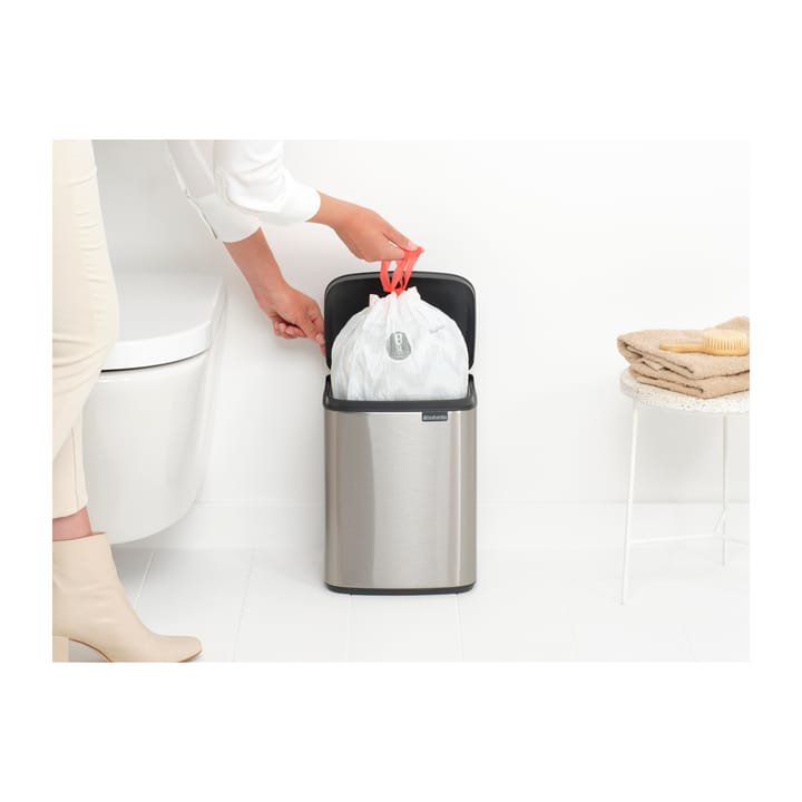 Bo afvalemmer 7 l, Matgeborsteld staal Brabantia