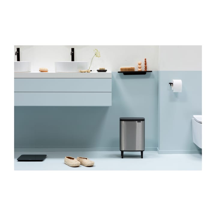 Bo afvalemmer hoog 12 l, Matgeborsteld staal Brabantia