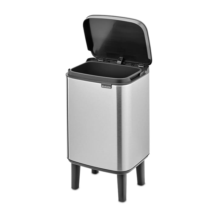 Bo afvalemmer hoog 4 l, Matgeborsteld staal Brabantia