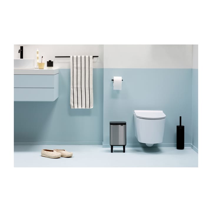 Bo afvalemmer hoog 4 l, Matgeborsteld staal Brabantia