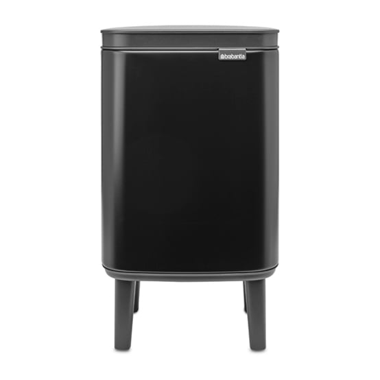 Brabantia Bo afvalemmer hoog 4 l Matzwart | Scandinavisch Interieur | Pedaalemmers | Zwart