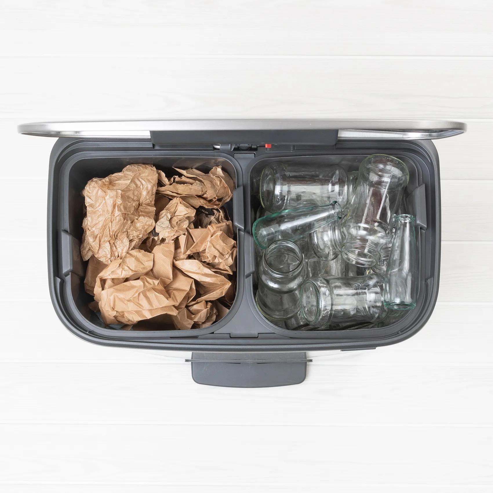 Bo bin pedaalemmer 2x30 L, Mat staal Brabantia