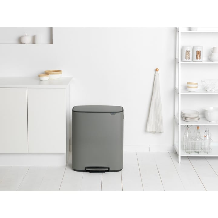 Bo bin pedaalemmer 2x30 L, Mineral concrete grey Brabantia