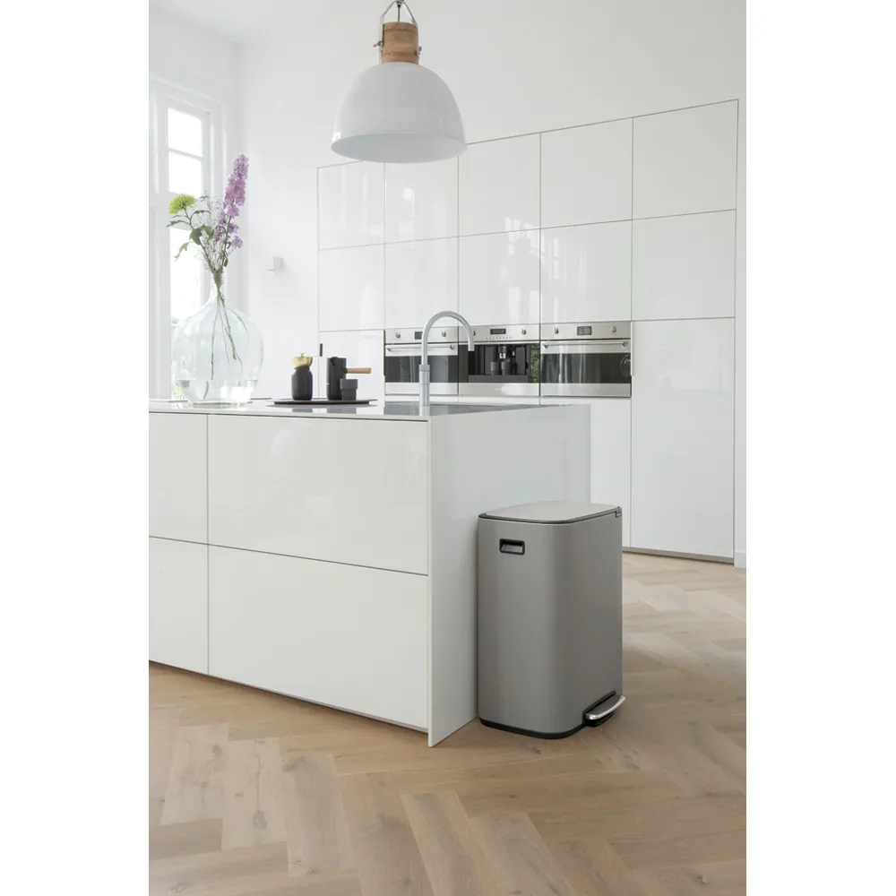 Bo bin pedaalemmer 2x30 L, Mineral concrete grey Brabantia