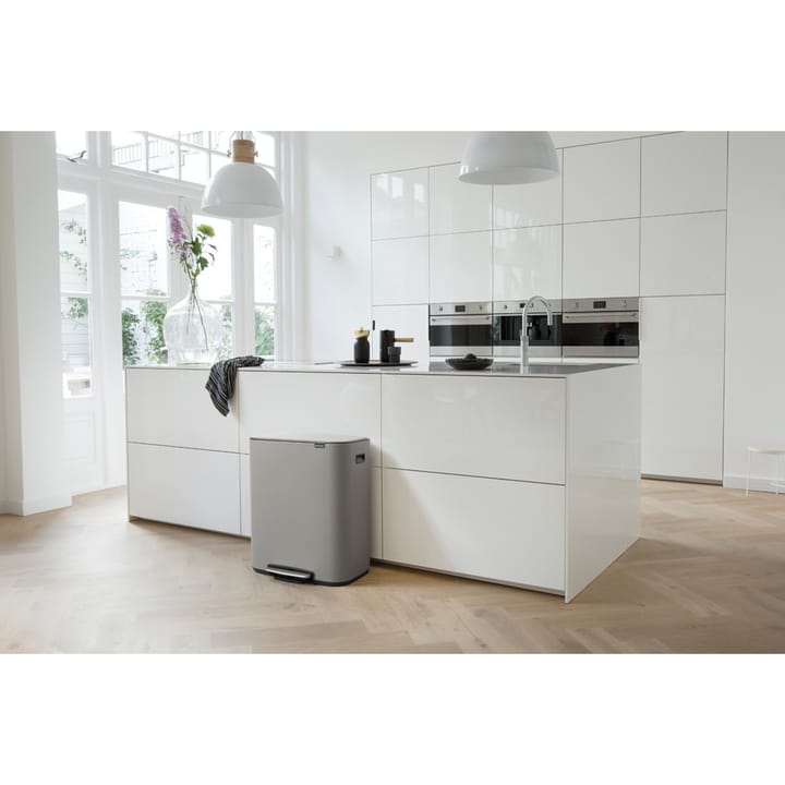 Bo bin pedaalemmer 2x30 L, Mineral concrete grey Brabantia