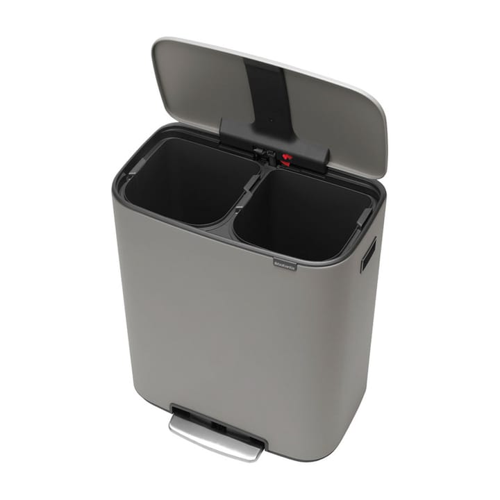 Bo bin pedaalemmer 2x30 L, Mineral concrete grey Brabantia