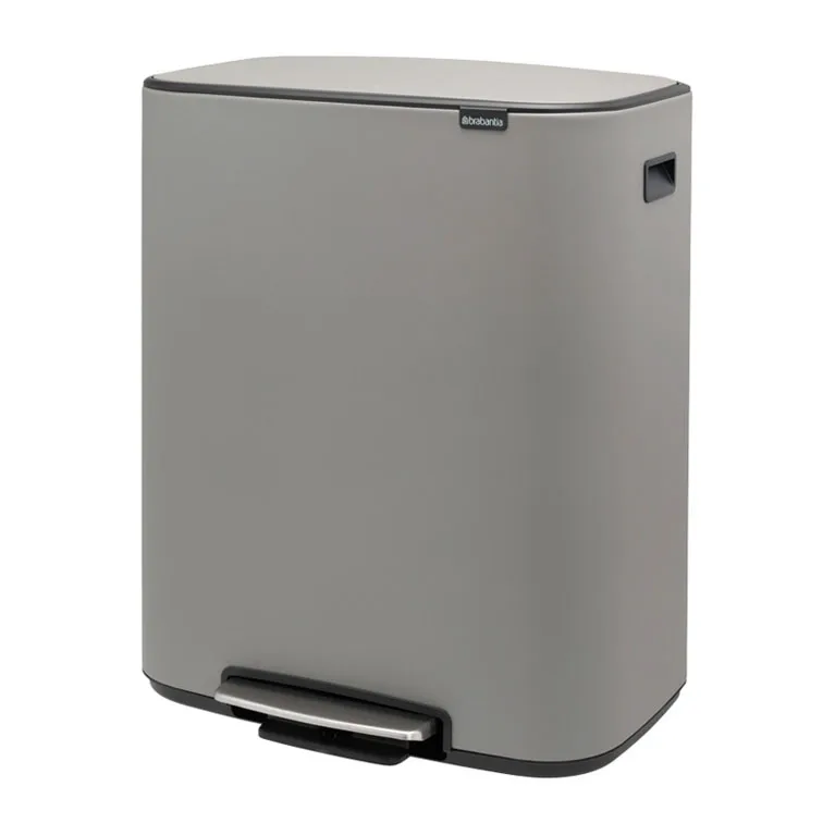 Bo bin pedaalemmer 2x30 L, Mineral concrete grey Brabantia