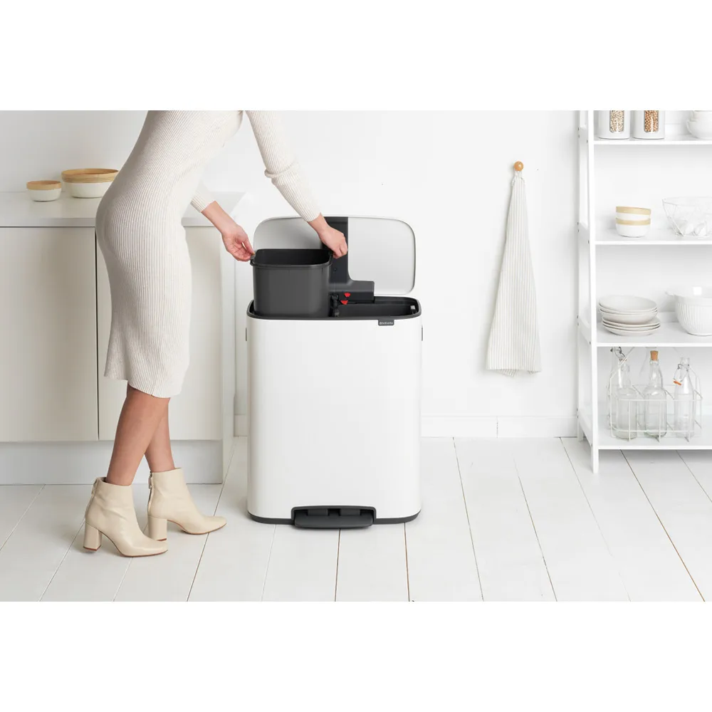 Bo bin pedaalemmer 2x30 L, White Brabantia