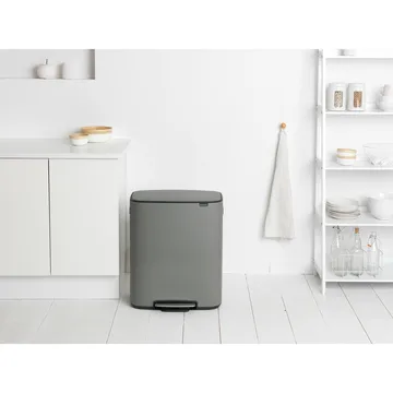 Bo pedaalemmer 2x30 L - Mineral concrete grey - Brabantia