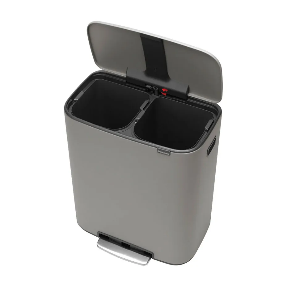 Bo pedaalemmer 2x30 L, Mineral concrete grey Brabantia