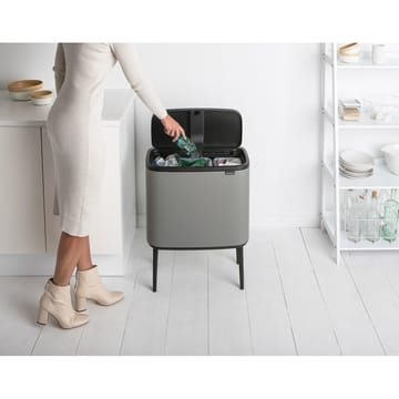 Bo touch bin 11 + 23 liter - Mineral concrete grey - Brabantia