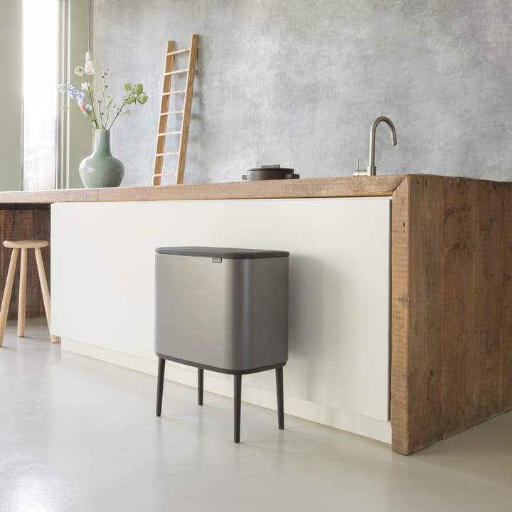 Bo touch bin 11 + 23 liter, platinum (platina) Brabantia