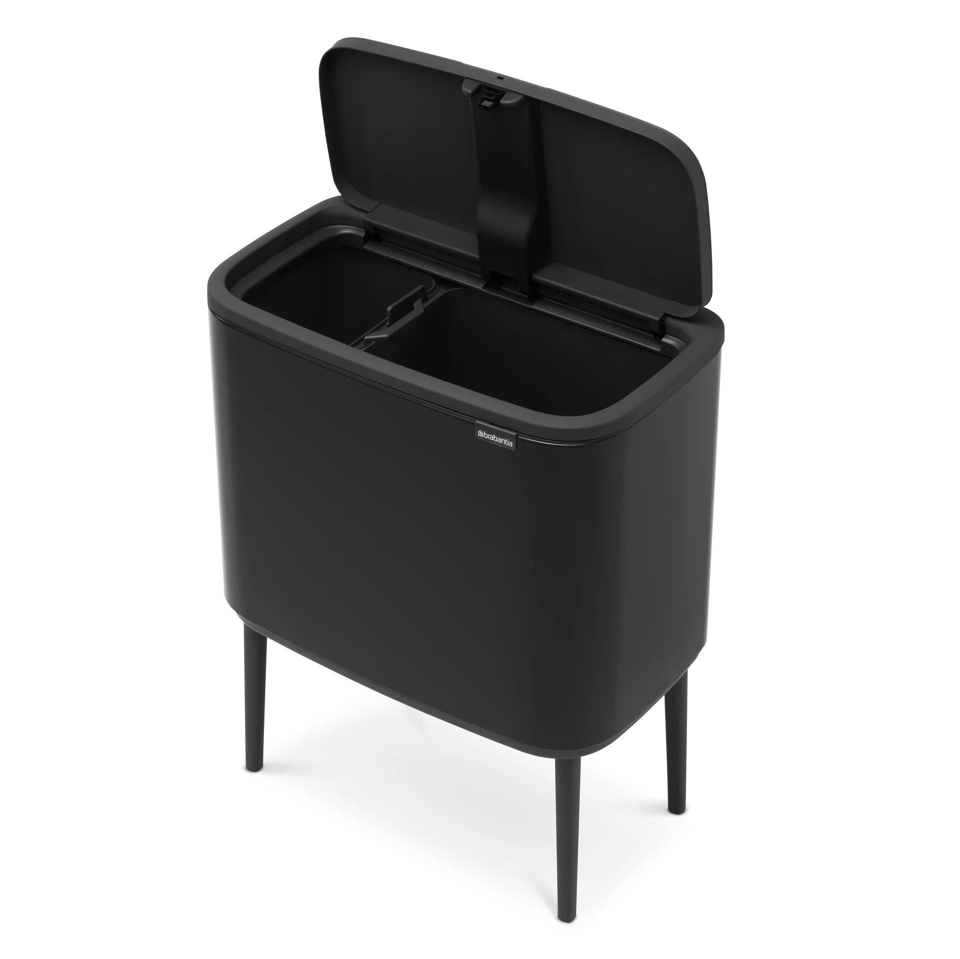 Bo touch bin 11+23 liter, matte black (mat zwart) Brabantia