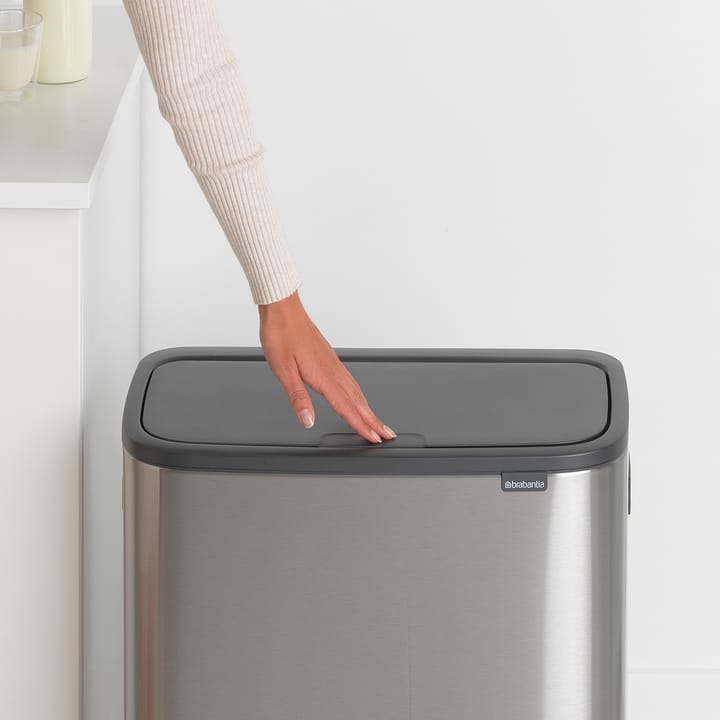 Bo touch bin 2x30 L, Mat-geborsteld staal Brabantia