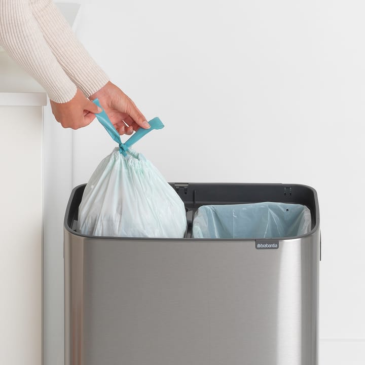 Bo touch bin 2x30 L, Mat-geborsteld staal Brabantia
