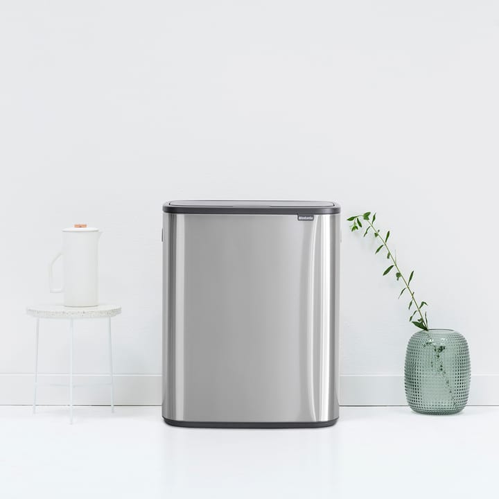 Bo touch bin 2x30 L, Mat-geborsteld staal Brabantia