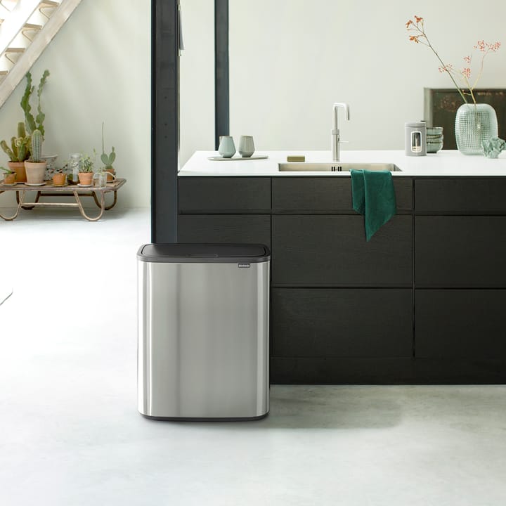 Bo touch bin 2x30 L, Mat-geborsteld staal Brabantia