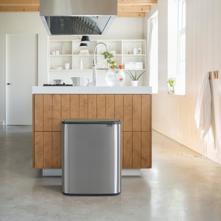 Bo touch bin 2x30 L, Mat-geborsteld staal Brabantia