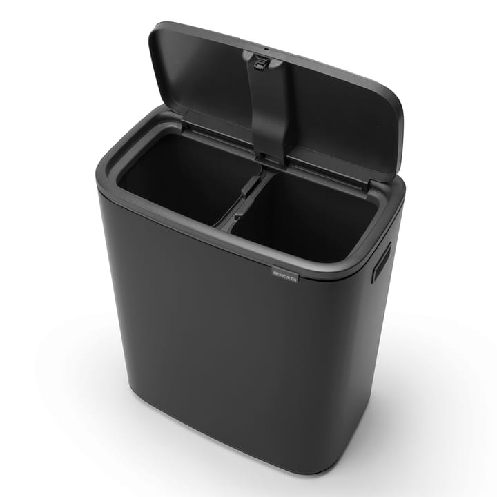 Bo touch bin 2x30 L, Mat zwart Brabantia