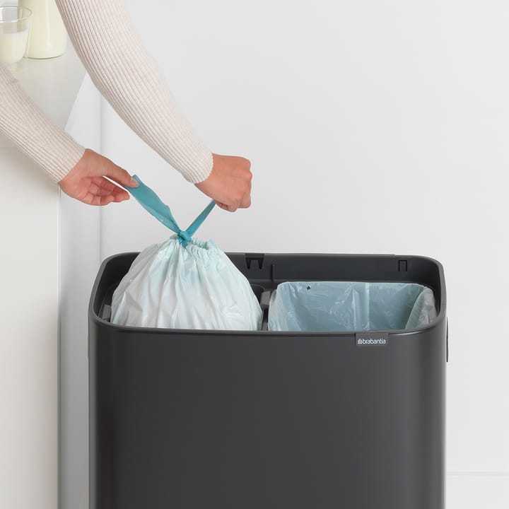 Bo touch bin 2x30 L, Mat zwart Brabantia