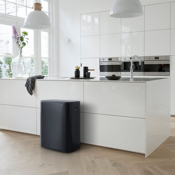 Bo touch bin 2x30 L, Mat zwart Brabantia
