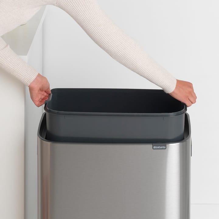 Bo touch bin 60 L, Mat-geborsteld staal Brabantia