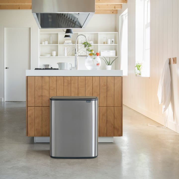Bo touch bin 60 L, Mat-geborsteld staal Brabantia