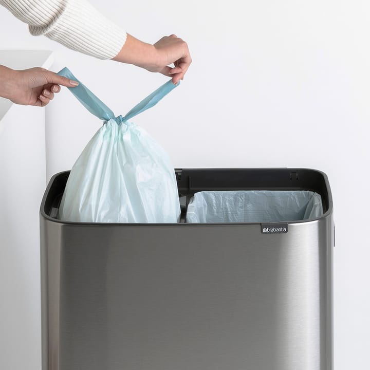 Bo touch bin high 2x30 L, Mat geborsteld staal Brabantia