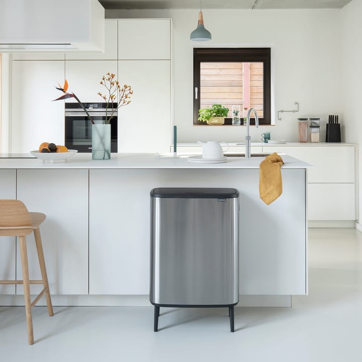 Bo touch bin high 2x30 L, Mat geborsteld staal Brabantia