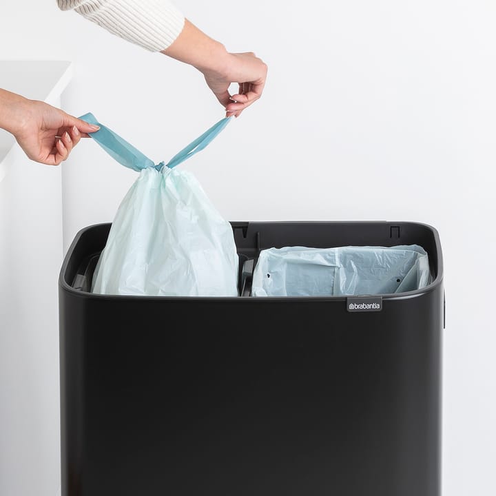 Bo touch bin high 2x30 L, Mat zwart Brabantia