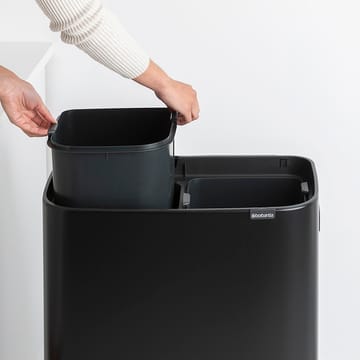 Bo touch bin high 2x30 L - Mat zwart - Brabantia