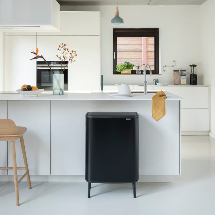 Bo touch bin high 2x30 L, Mat zwart Brabantia