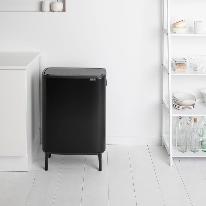 Bo touch bin high 2x30 L, Mat zwart Brabantia