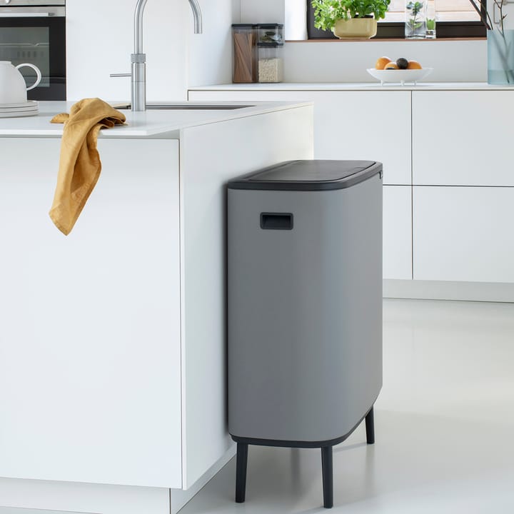 Bo touch bin high 2x30 L - Mineral concrete grey - Brabantia