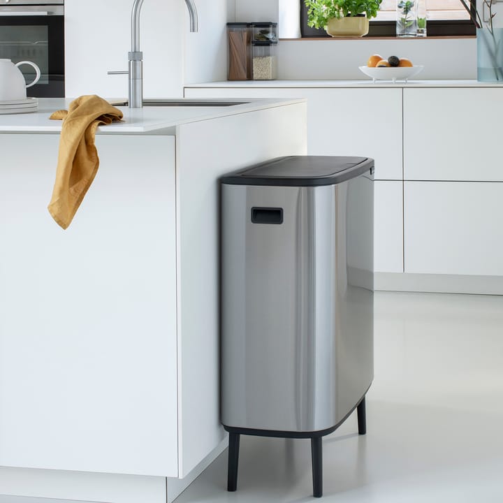 Bo touch bin high 60 L, Mat-geborsteld staal Brabantia