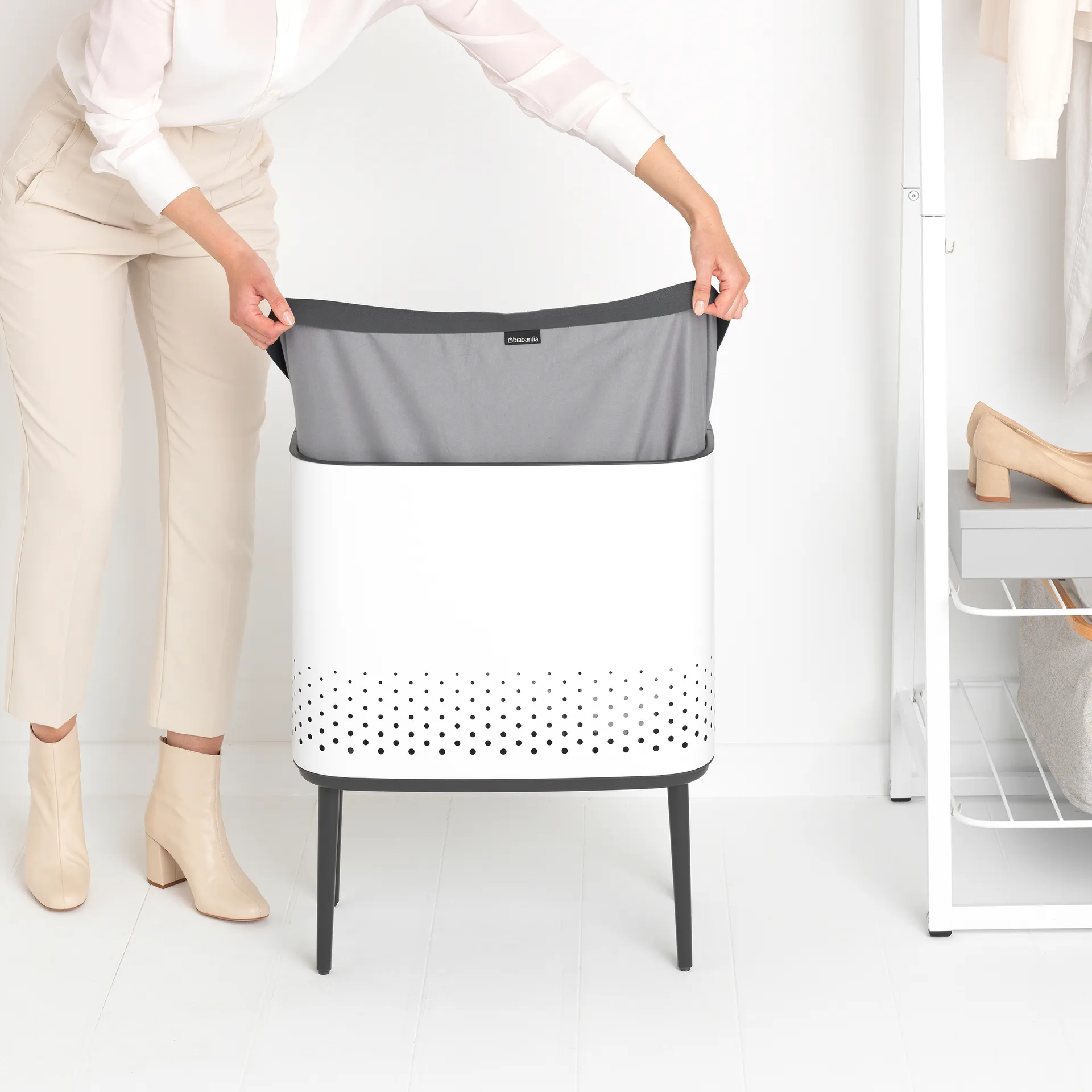 Bo wasmand 60 L, Wit Brabantia
