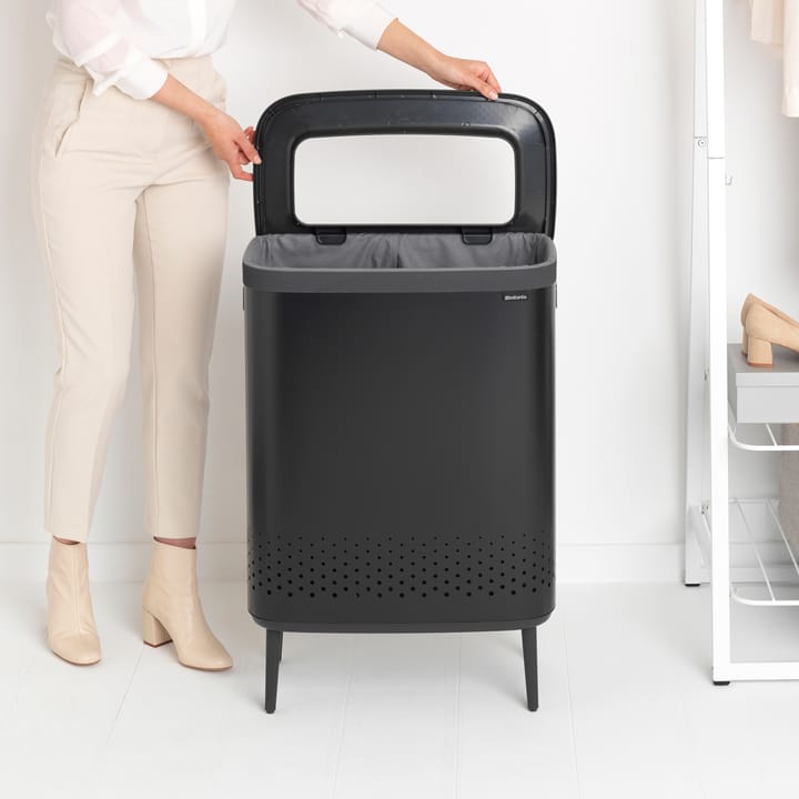 Bo wasmand high 2x45 L, Matzwart Brabantia