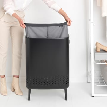 Bo wasmand high 2x45 L - Matzwart - Brabantia